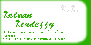 kalman kendeffy business card